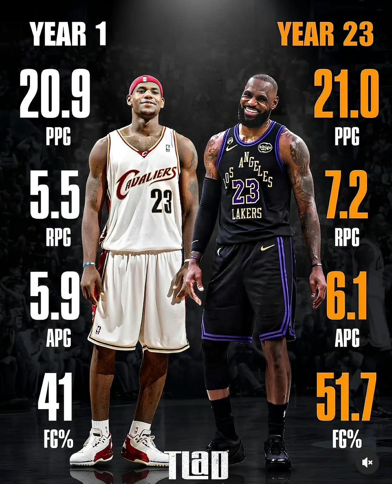 詹姆斯23年如一日般的稳定🟰没啥进步克利夫兰骑士骑士詹姆斯nba