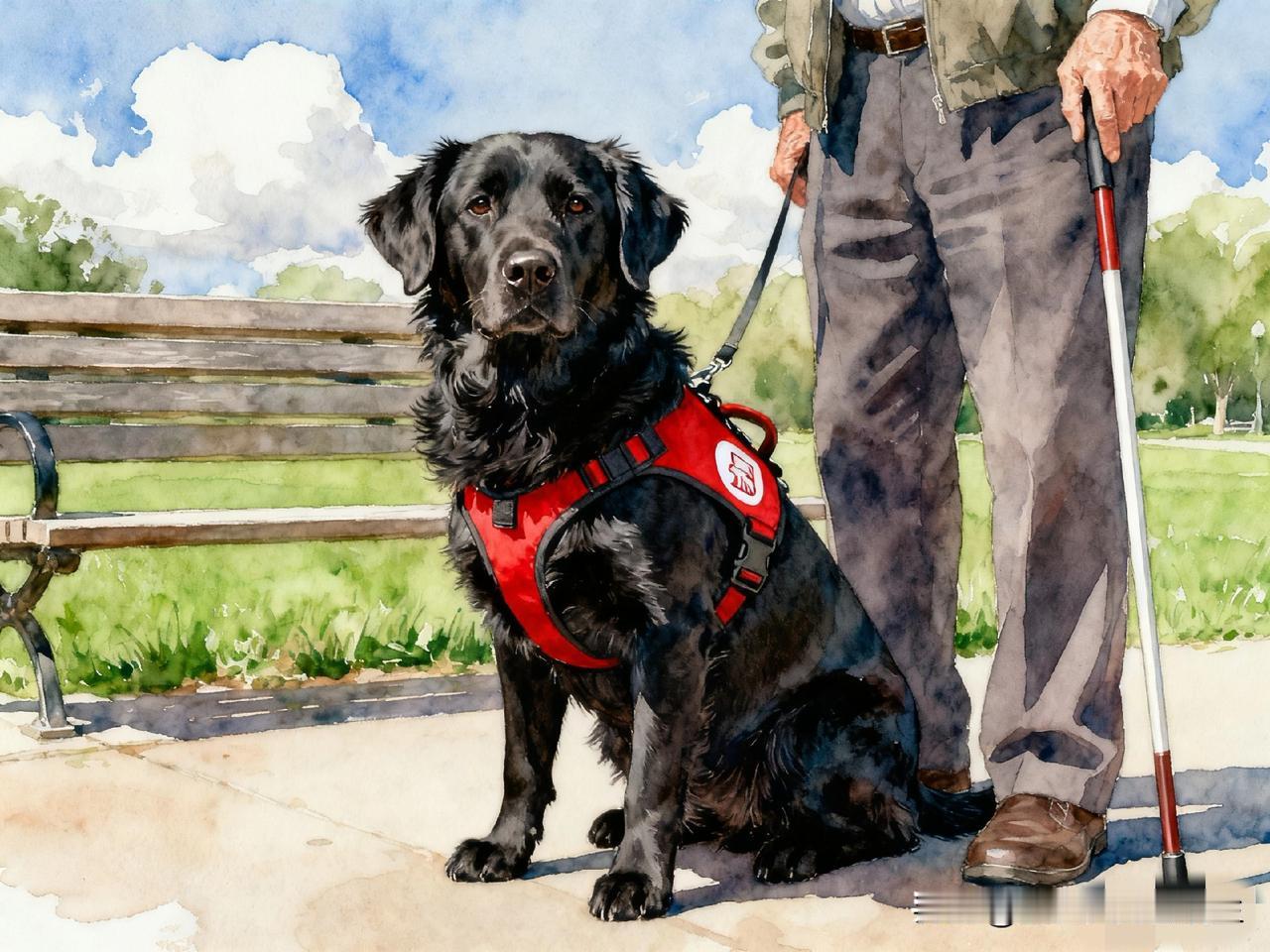 申请领养导盲犬需要给钱嘛？答：供吃住就行。
导盲犬你可以理解为一个成熟社会体系下