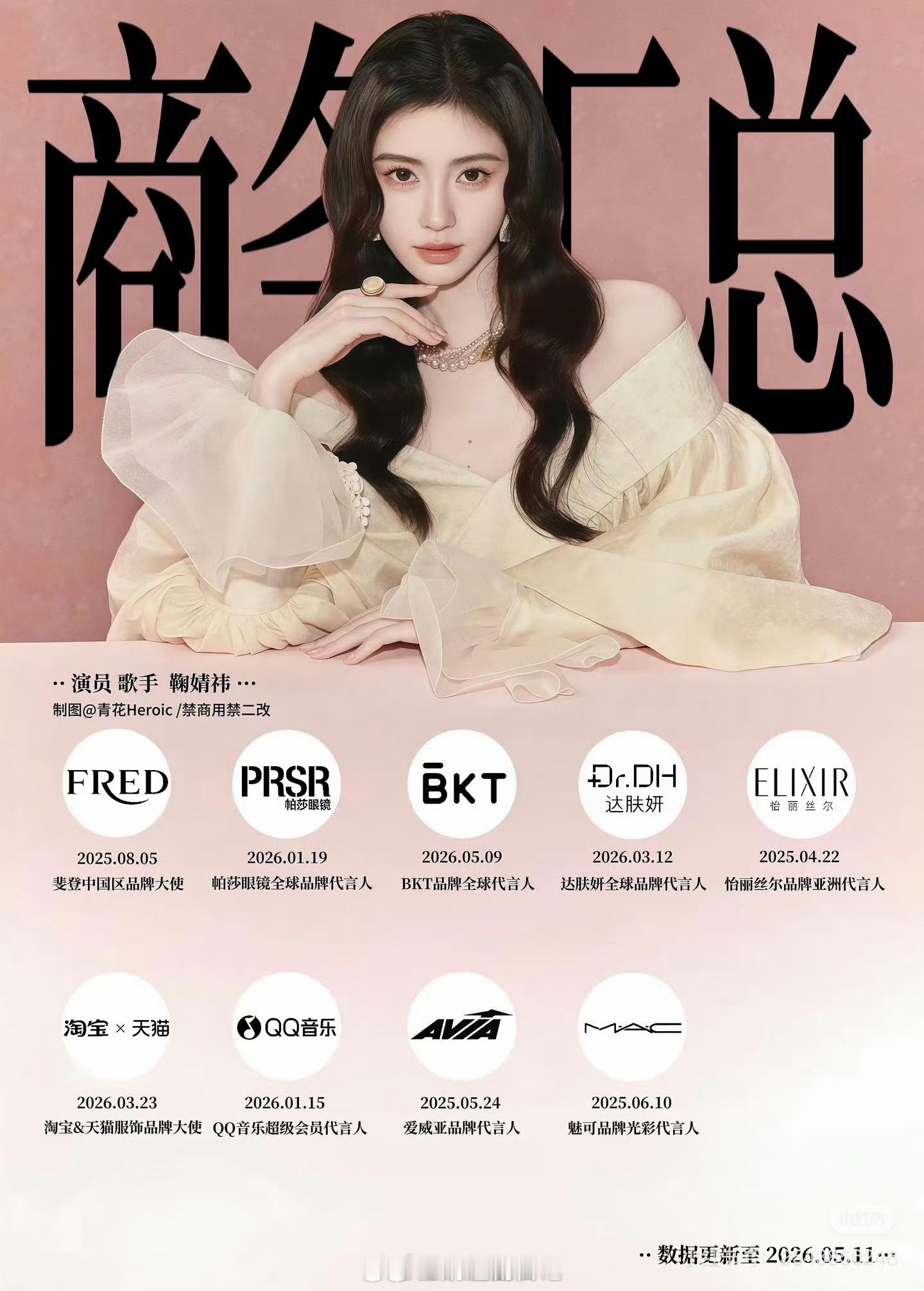 鞠婧祎商务代言汇总，好拿得出手。 