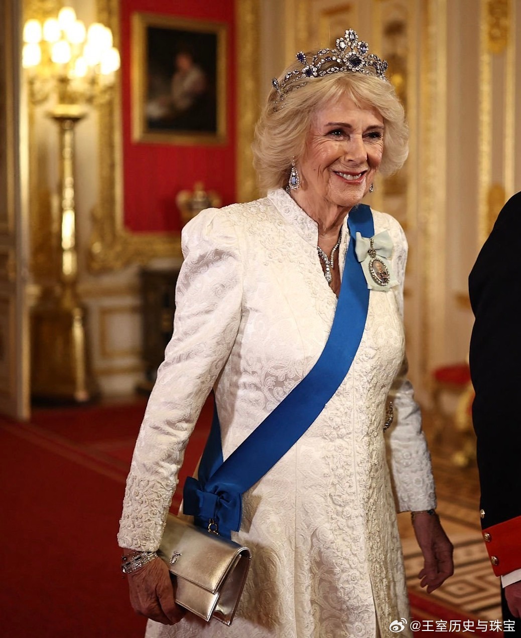 珠宝 2026.3.19 尼日利亚国事访问英国Day 1，晚宴珠宝特写，除了卡米