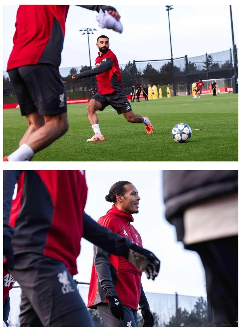 看官方的训练图，里面萨拉赫只有一张特写，现实记者其实拍了很多萨拉赫和埃基蒂克，索