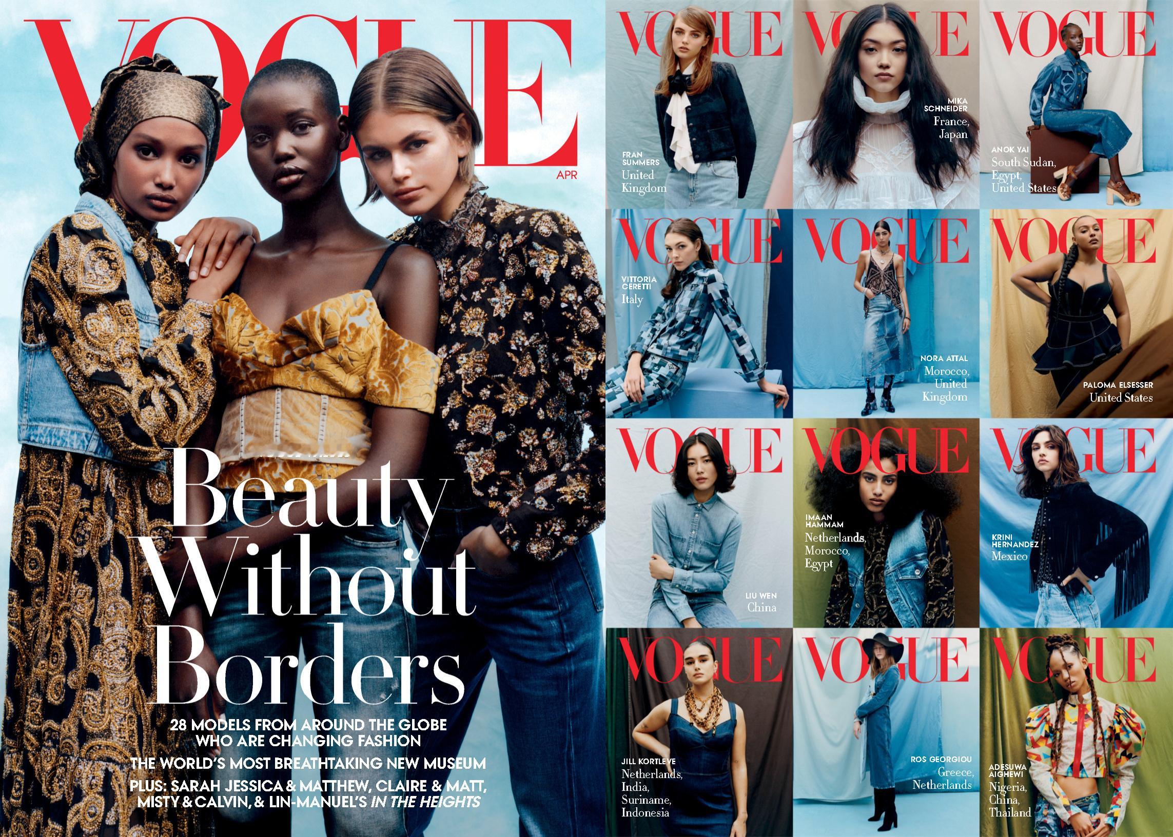 感受一下刘雯的海外大刊版图  1️⃣ 【美国】2017.03 ：VOGUE（母版