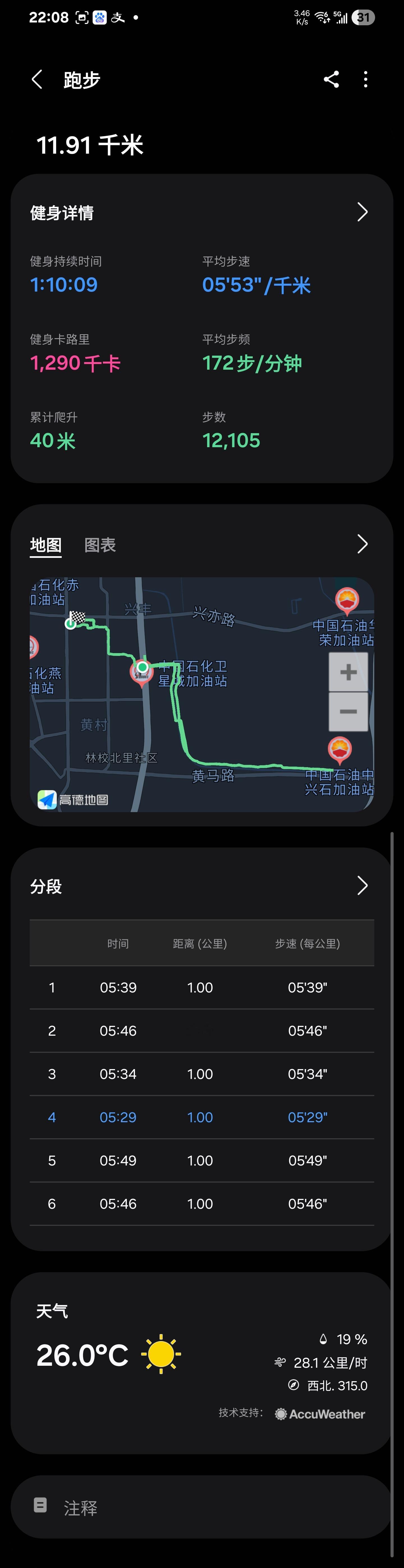 夜朦胧，晨微亮，一个人，十公里。跑步[超话]跑步打卡 ​​​