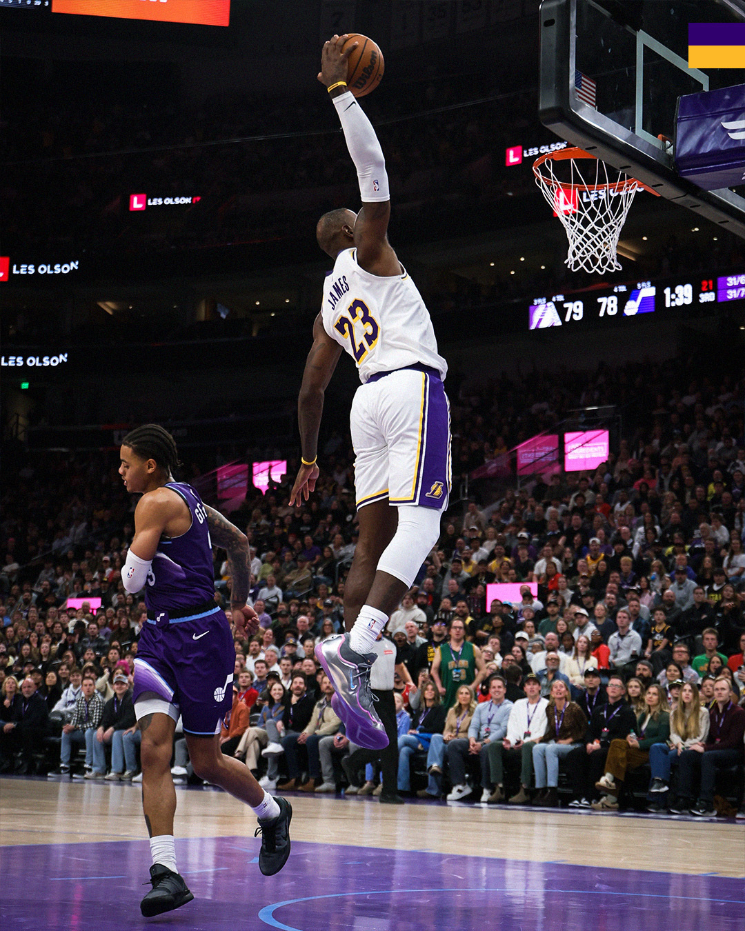 险胜爵士后，湖人进攻效率115.8联盟第12（下降3位）防守效率113.3联盟第