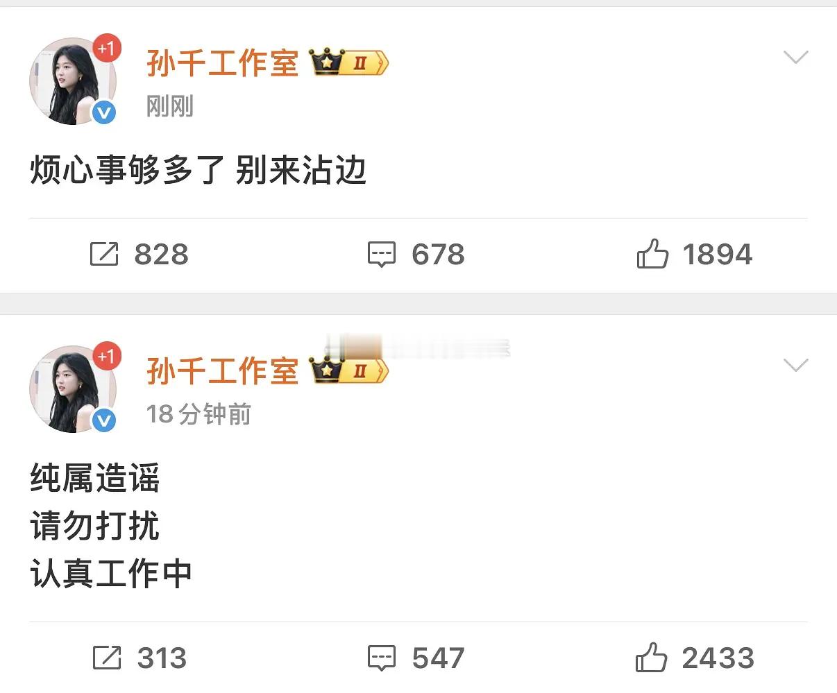 卧槽？？？？孙千工作室回应也太飒了吧建议以后辟谣都按这个格式好爽 ​​​