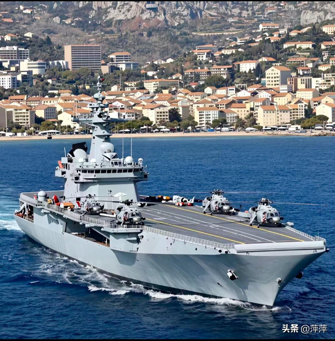 法国海军西北风级两栖攻击舰。它采用全通式飞行甲板，舰体设计简洁流畅，凭借优异的隐