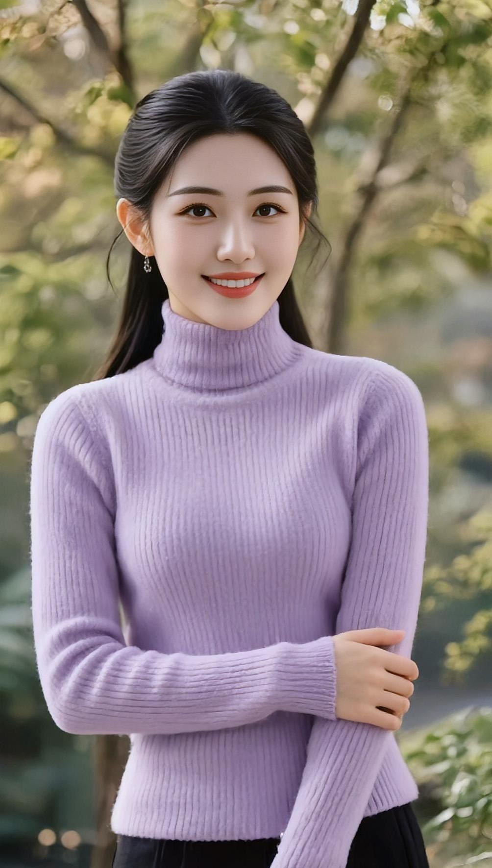 AI淡紫生活照 抖音ai创作