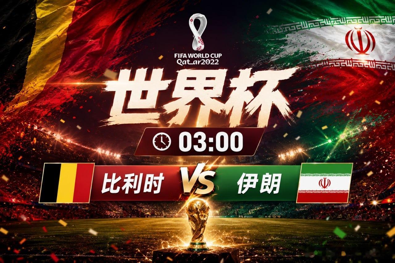 真正的强队，从不畏惧挑战。🔥03:00世界杯  🇧🇪比利时vs伊朗 🇮?