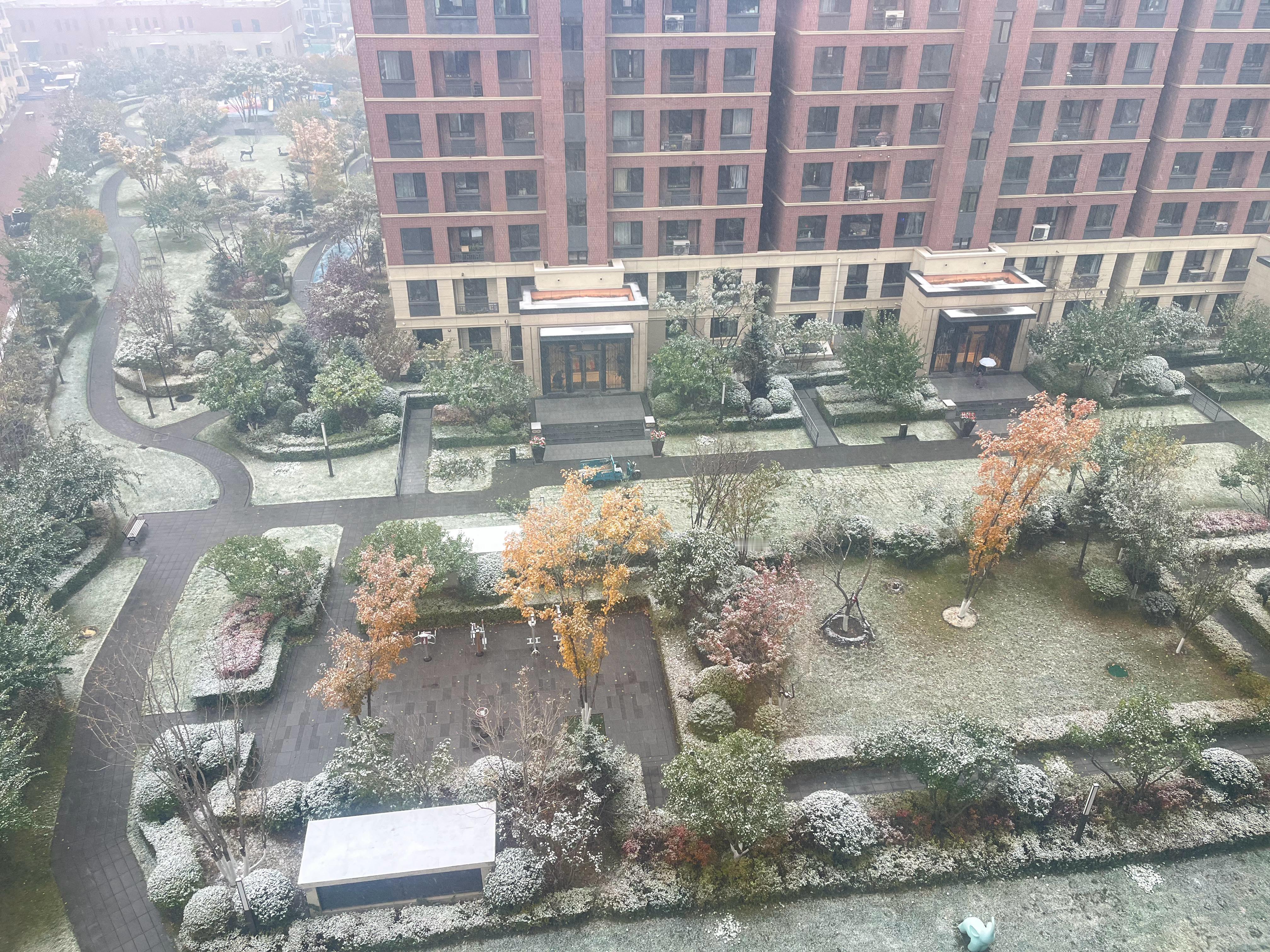 下雪后的哈尔滨简直了一觉起来外面全白了❄️下雪天好适合在被窝儿躺着为什么要9 点