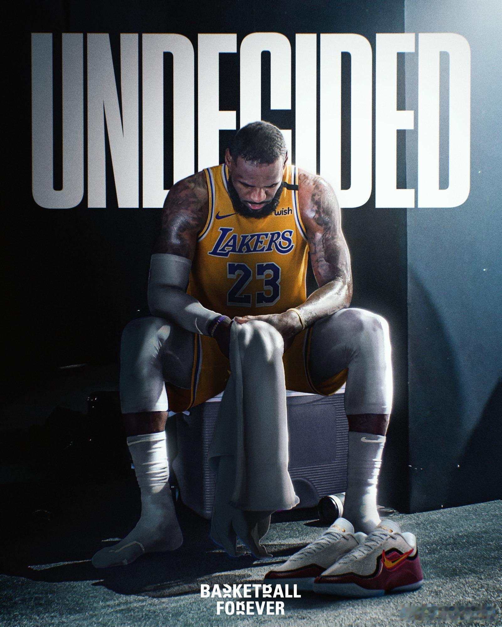 勒布朗·詹姆斯对于这是否是他在NBA的最后一个赛季，目前仍“尚未决定！” “如果