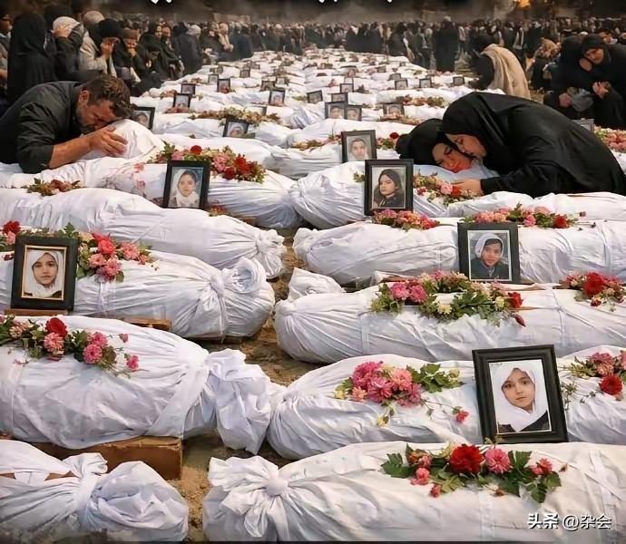今天，伊朗。
160多个孩子，160多场丧礼。
那是160多个原本充满无限可能的