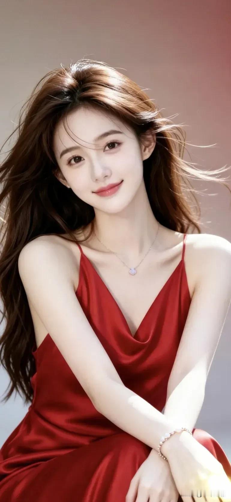 丝绒红裙裹着柔光，是自带氛围感的明艳✨
穿红裙的女生 魅力红裙穿搭