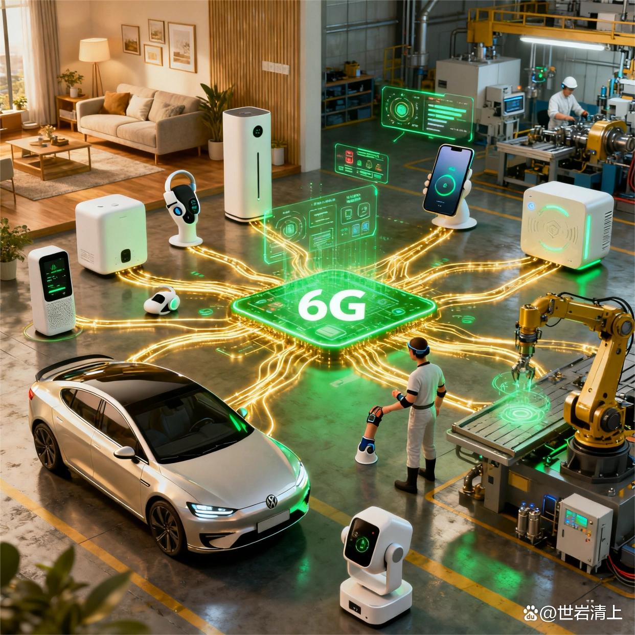 6G技术将给全球带来翻天覆地的变革。它将引发从“万物互联”到“万智互联”的范式革