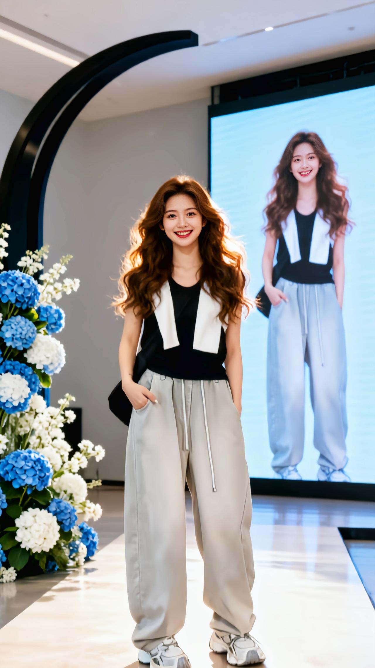 直筒显瘦秀场同款长裤 连体裤 套装穿搭 潮奶穿搭 背带裤