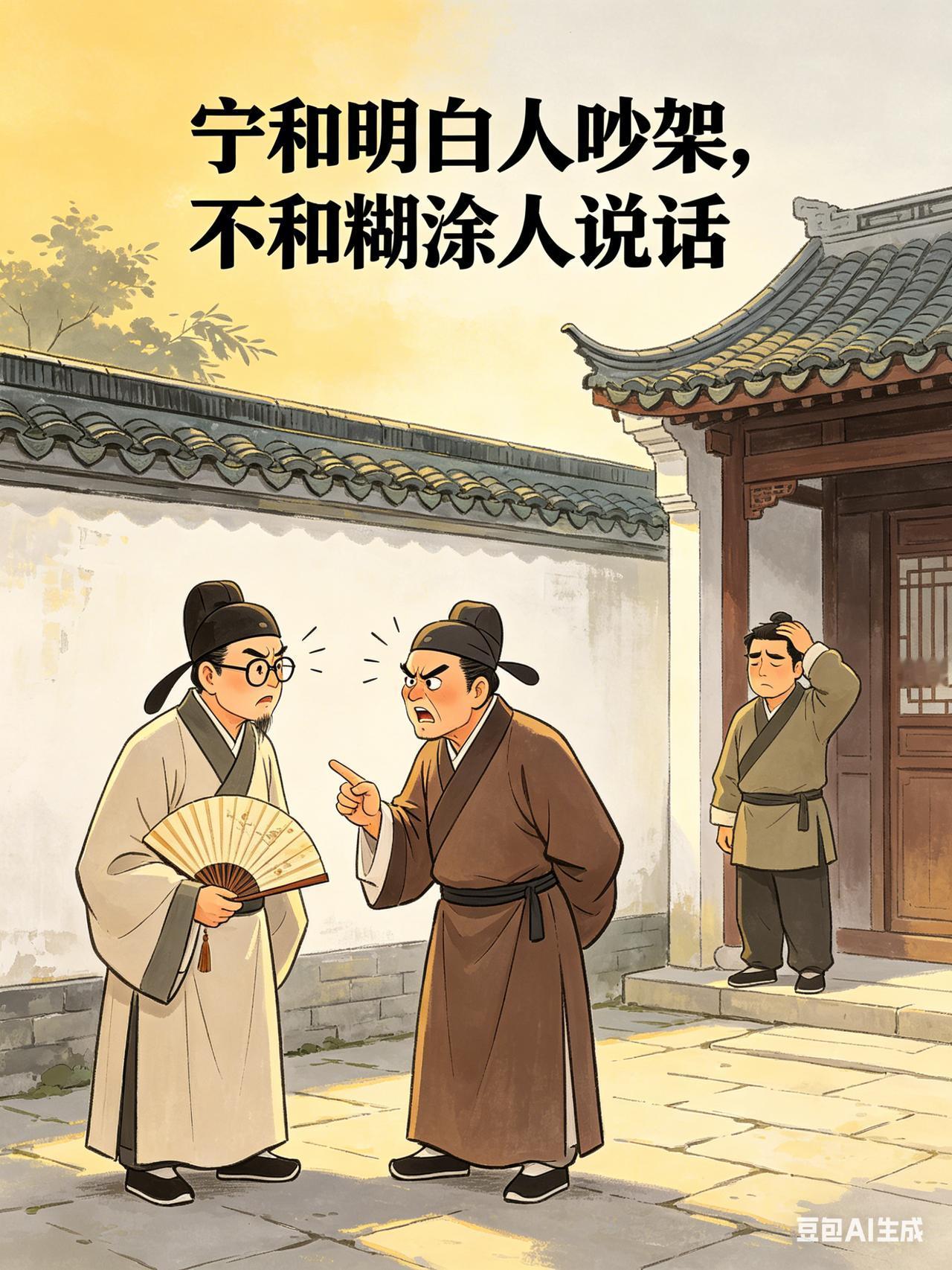 谈论问题，准确把握重点，这是重要的能力。所以才说，宁和明白人吵架，不和糊涂蛋说话