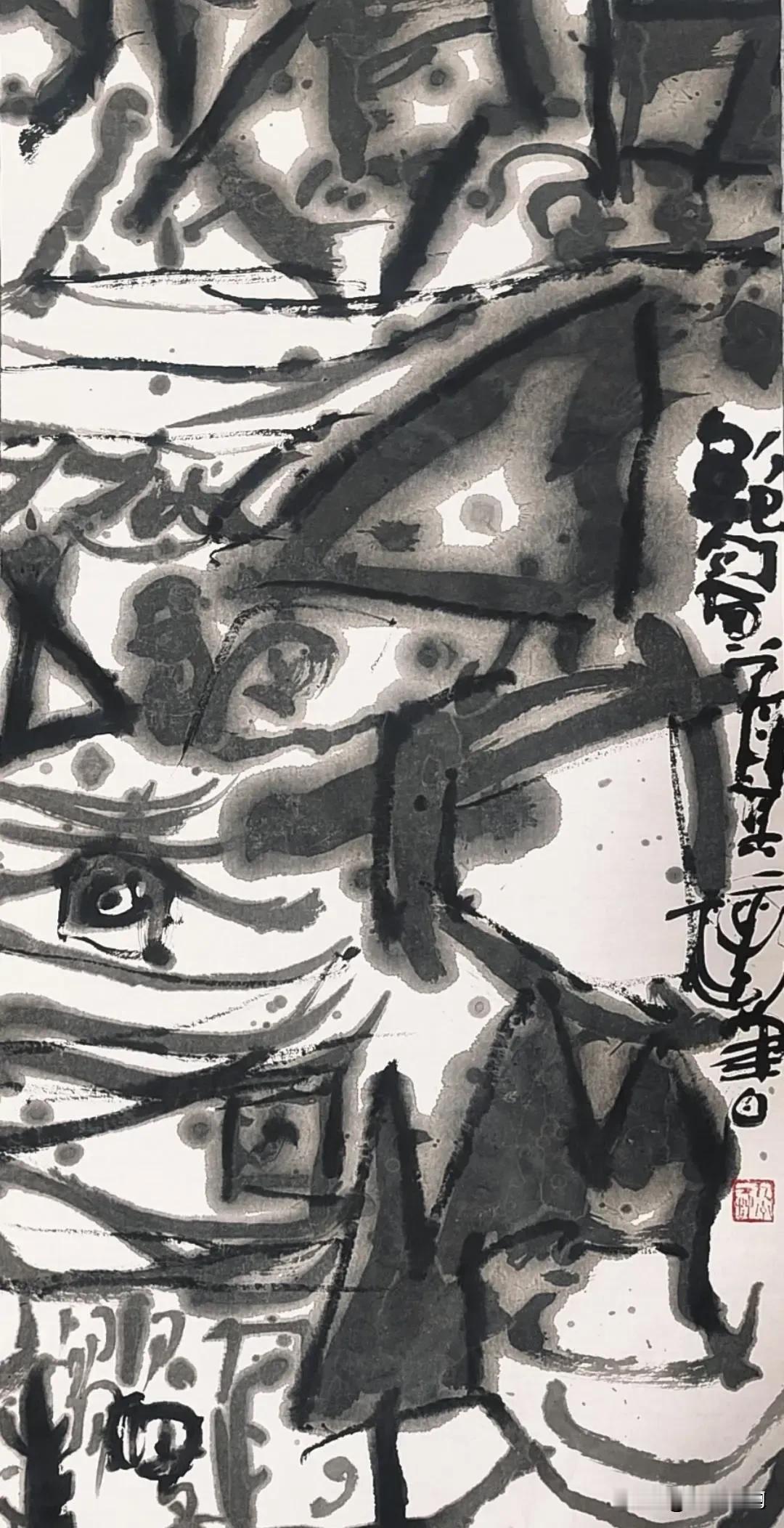 今天发现了，这类所谓创意书法，大家看看，云里雾里的，乱涂鸦，这能算文字吗？真是屎