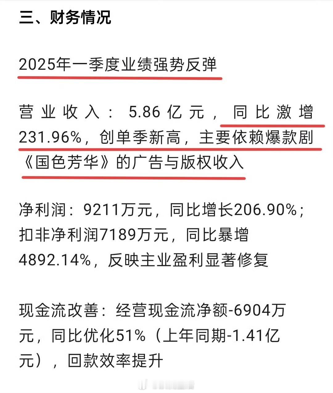国色芳华给华策赚翻了 ​​​