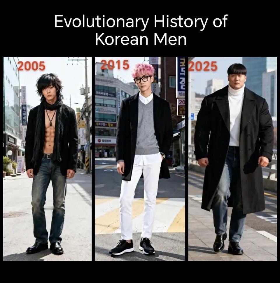 这两天考古二三代男团，也看了一些十年前的韩剧，我在想是什么导致韩国人的审美变成了