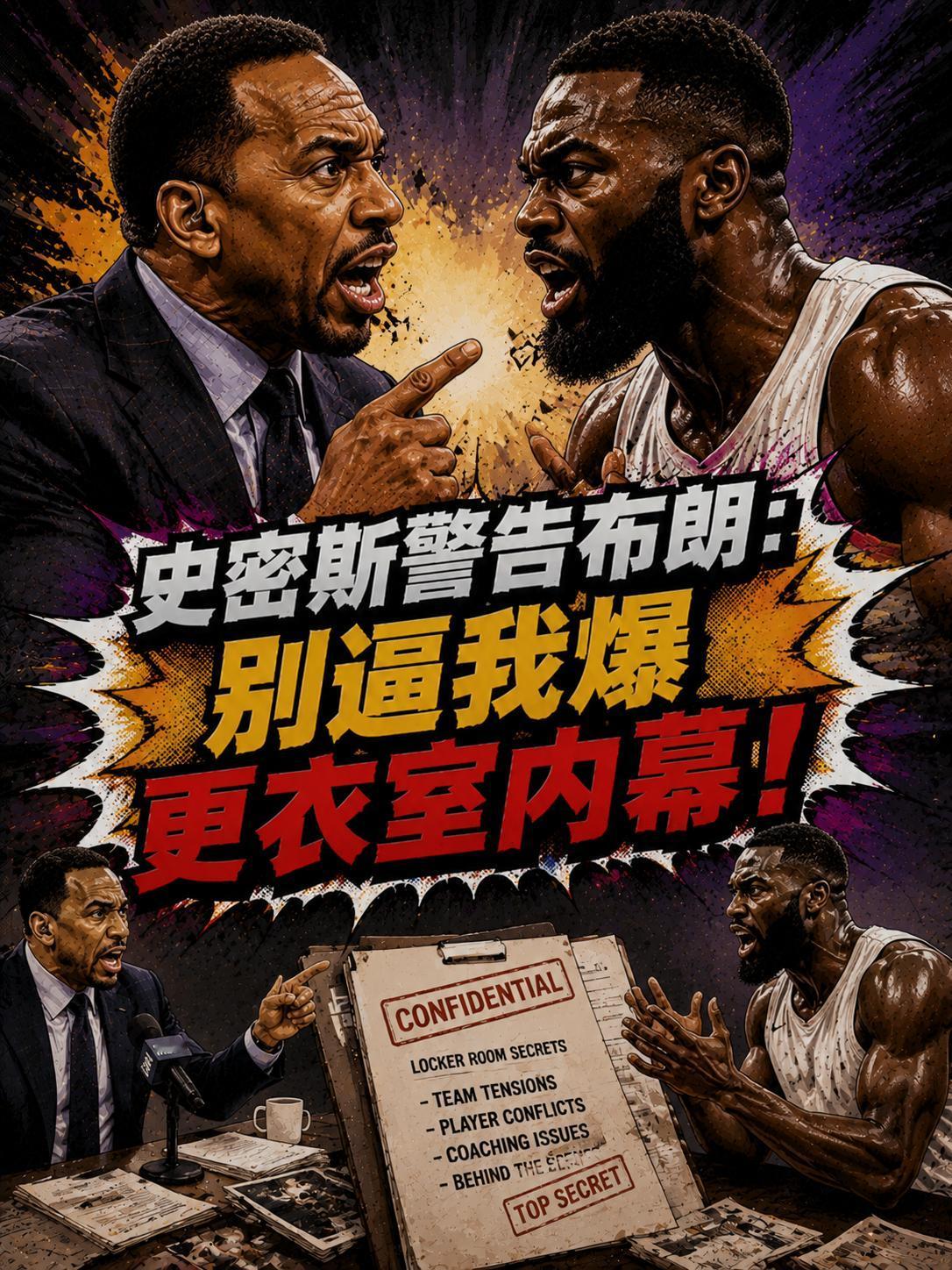 史密斯布朗互撕升级？警告：别逼我爆更衣室！就在近期，杰伦布朗就在直播中公开怒喷史