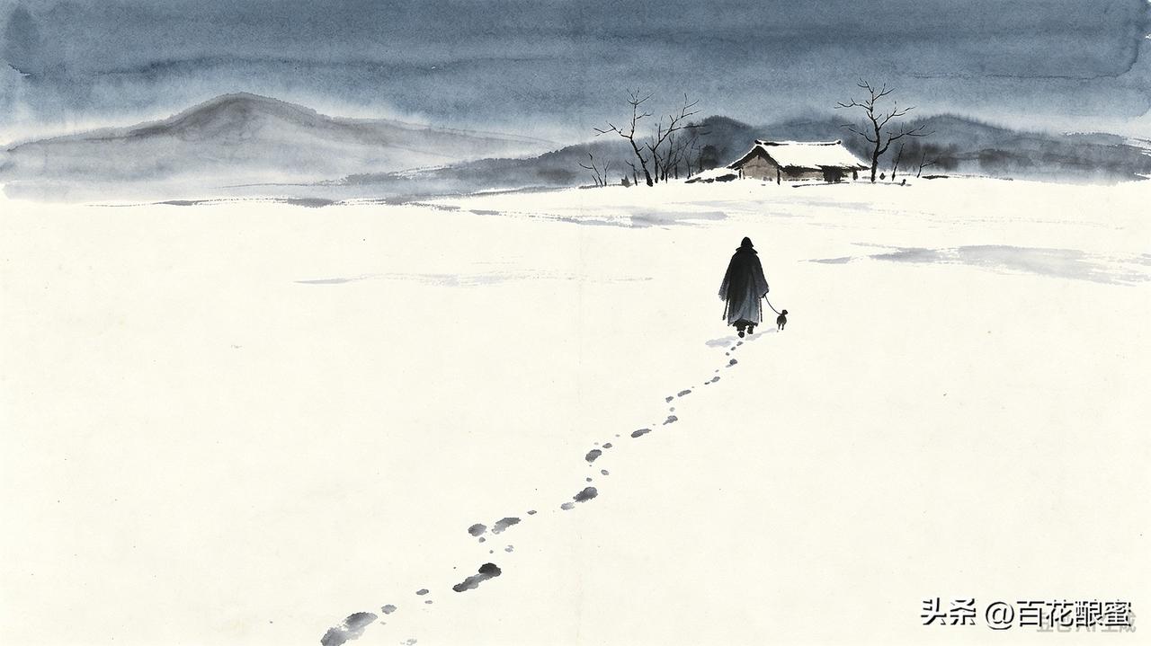 静静寒湖独钓客，
茫茫雪夜晚归人。

＃晒图笔记大赛＃