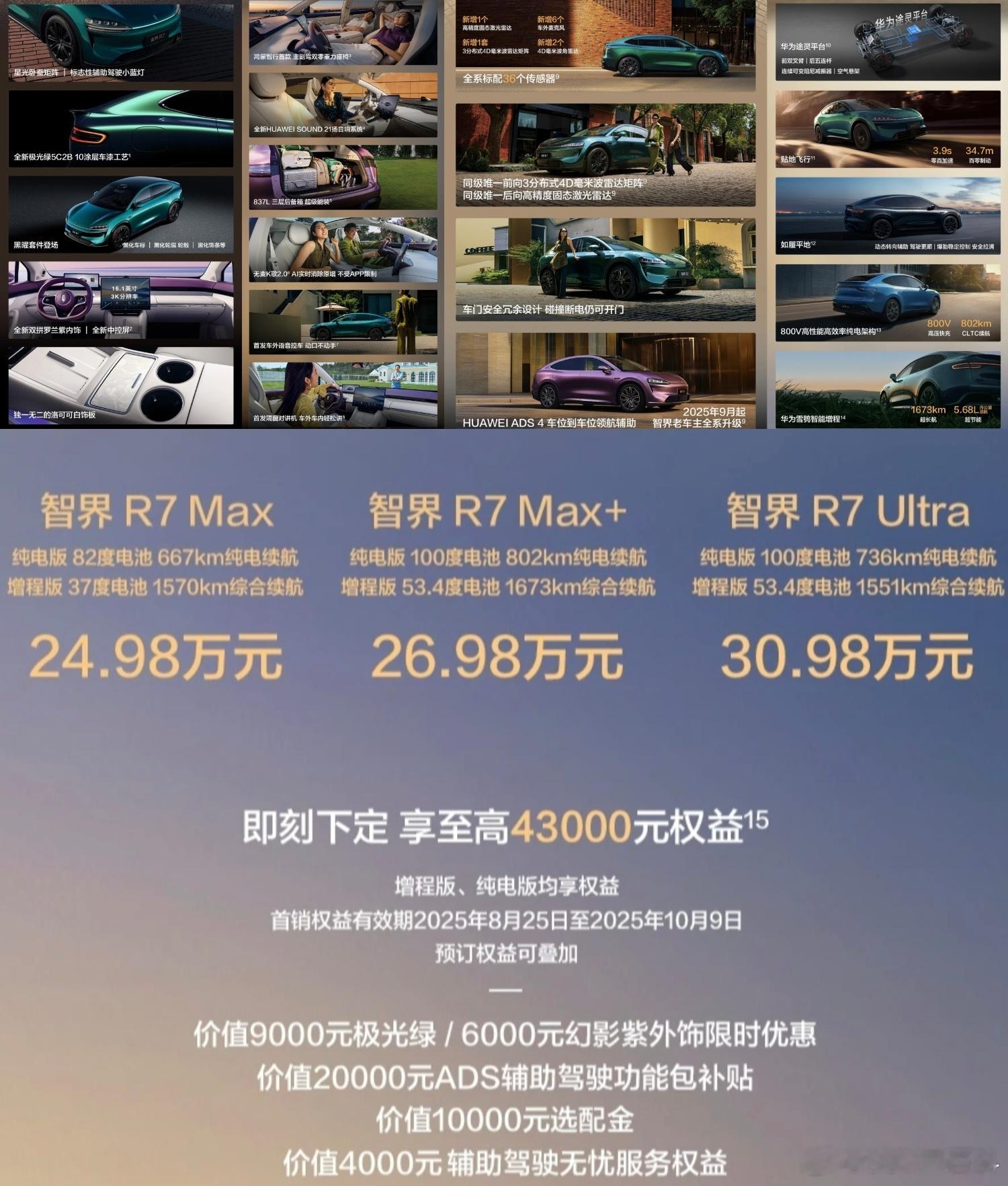 上市不到一年就改款，智界r7新款售价24.98万起 有啥亮点？整顿SKU-砍掉P