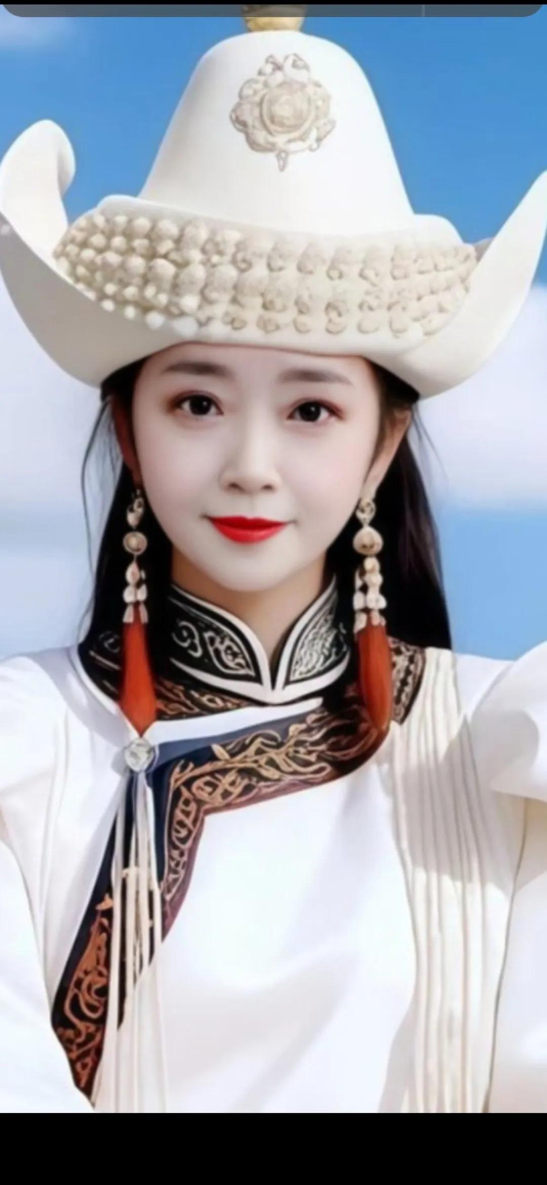 我穿上了民族服