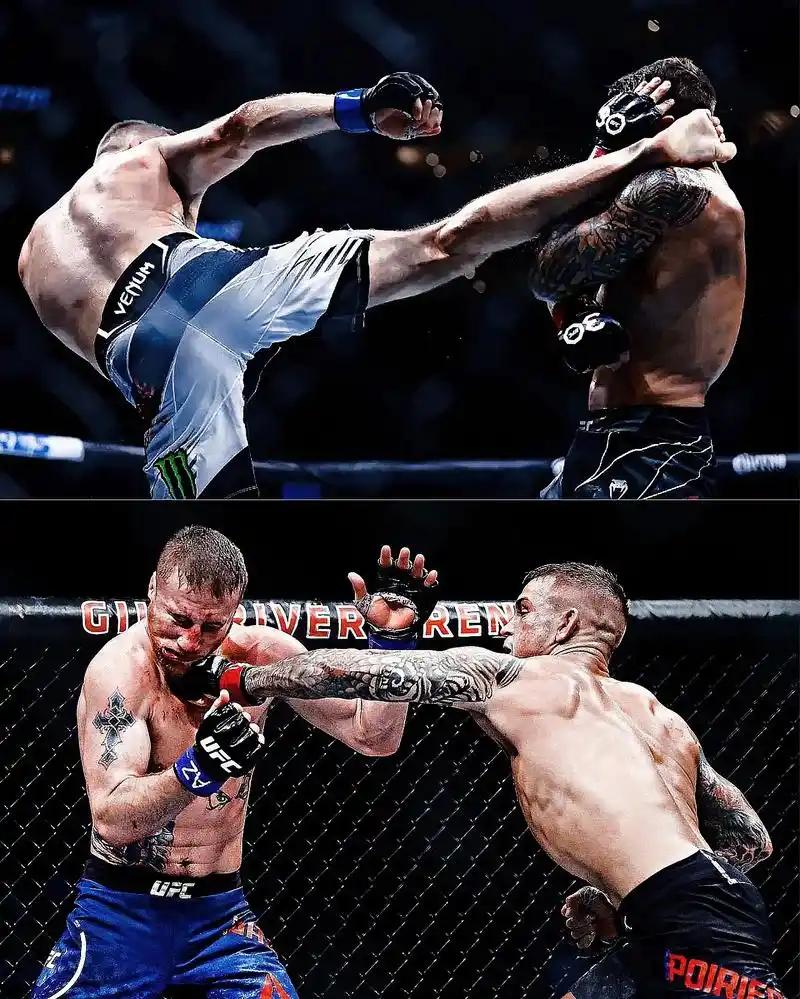 在 UFC 轻量级赛场，贾斯汀・盖奇的后手重拳一直是圈内标志性杀伤武器。

从弗