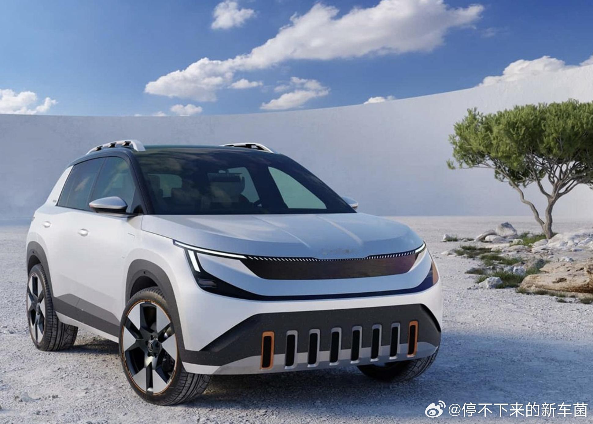 #这是你要的潮车吗# 斯柯达Epiq，小型纯电动SUV，大众ID.2 all同平