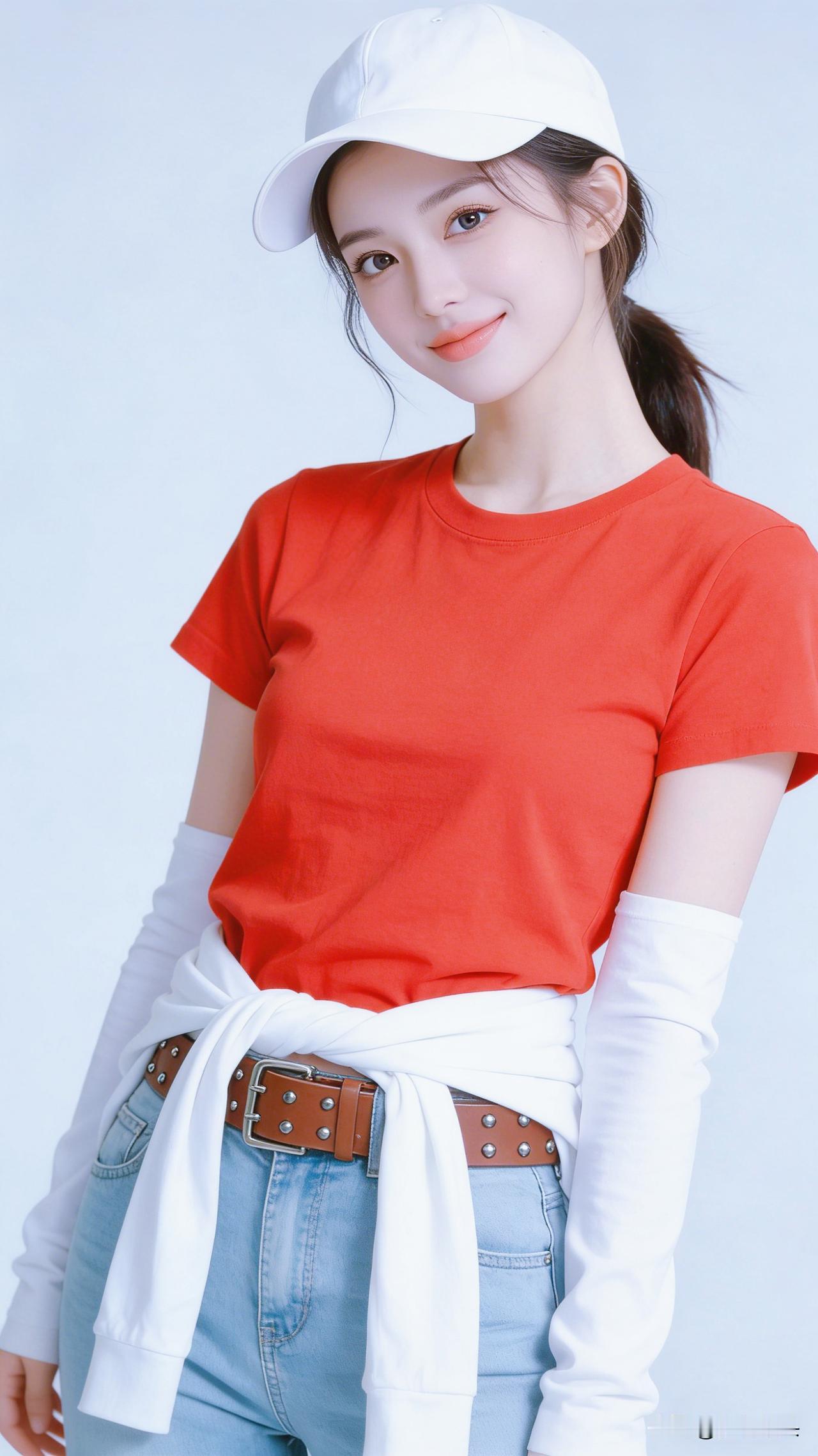 元气少女穿搭指南：红T恤+牛仔裤，活力满满！你是喜欢御姐风还是温柔风? 上班穿什