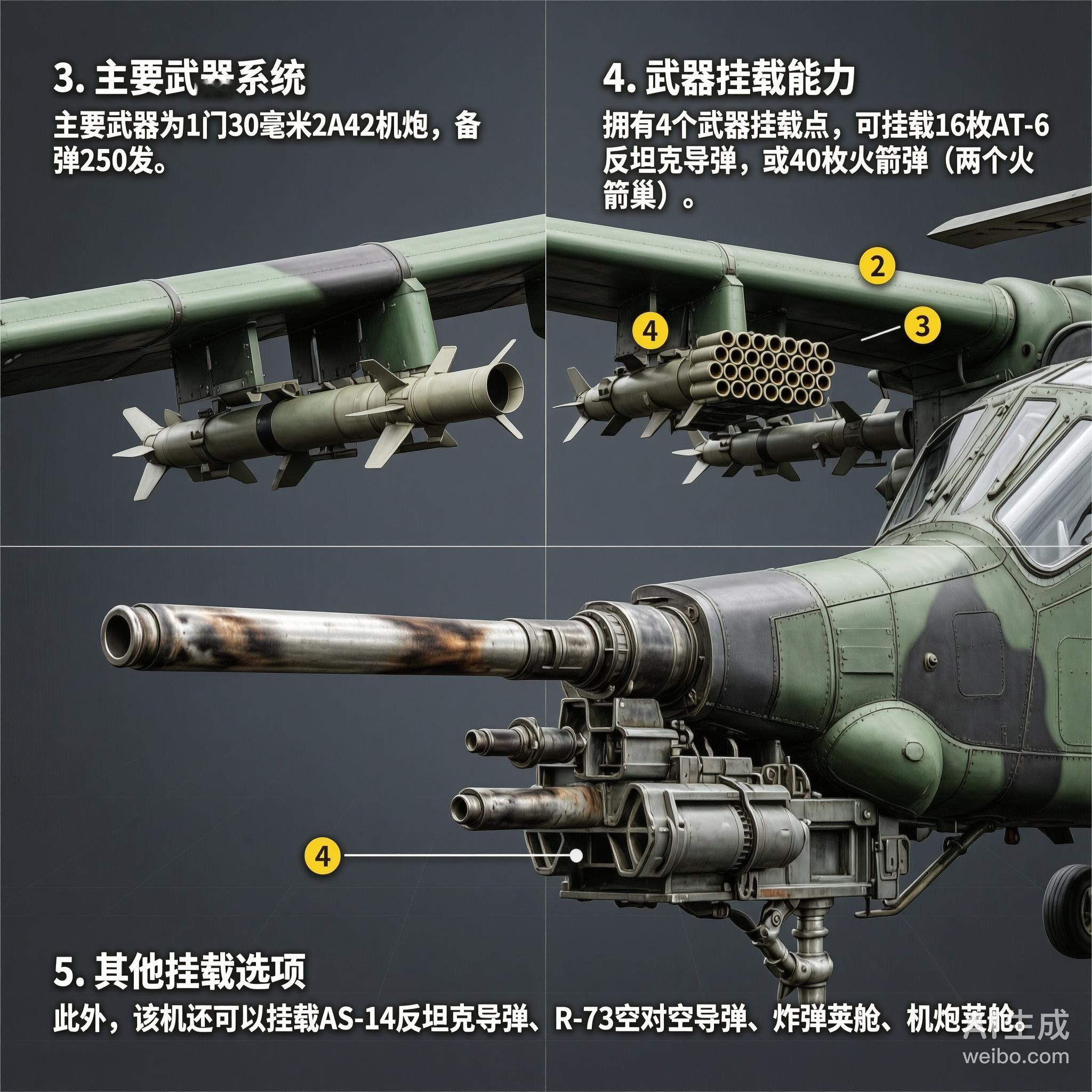 军事ai新视野 俄罗斯Mi-28“浩劫”武装直升机Mi-28是俄罗斯米里设计局研