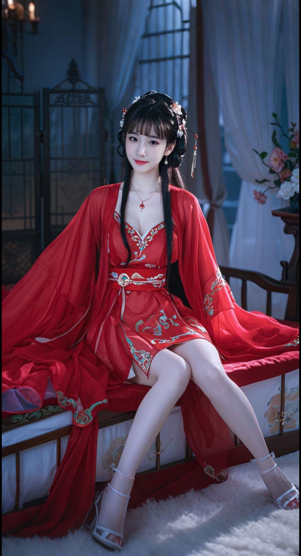 AI扩图 AI红榻妖姬