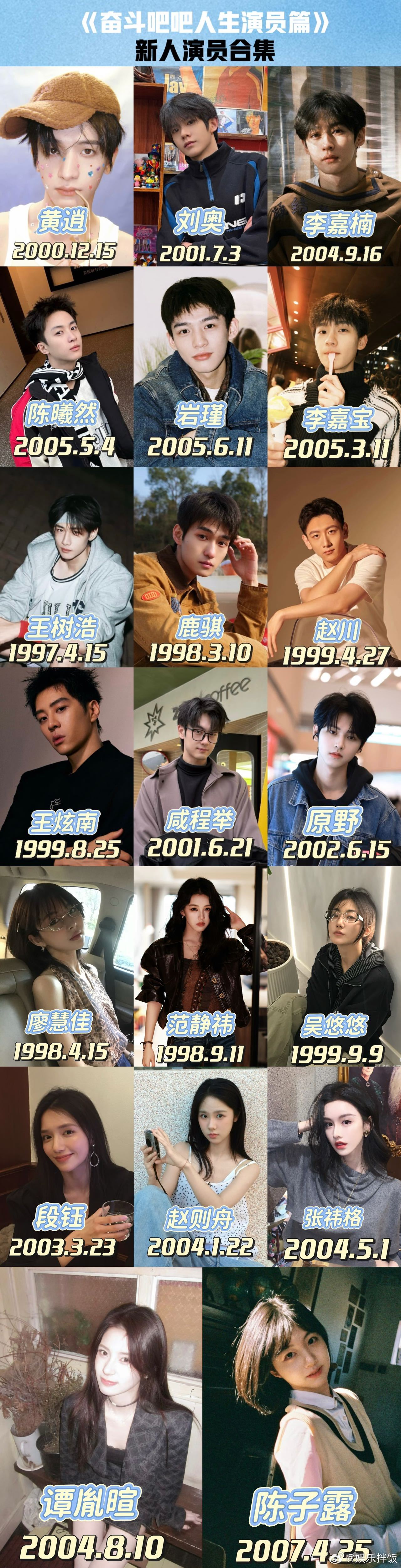 05花生预备役上新了 内娱终于补货了，《奋斗吧人生-演员篇》一次性来了20位新人