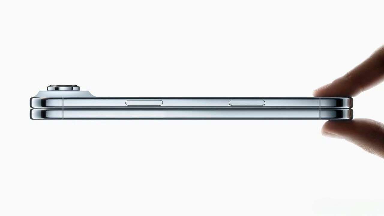 iPhone18Fold中框曝光中框采用用钛铝合金，并且提高了铝的比例，既能保证