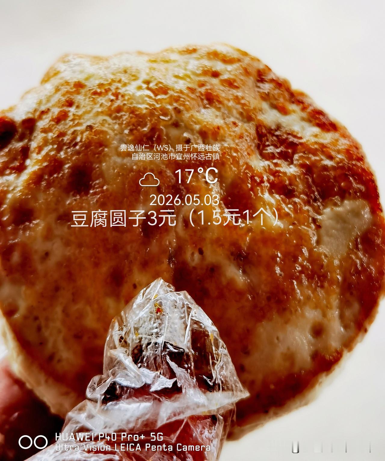 月居生活记录（9633）广西壮族自治区河池市（70）品尝小吃28：豆腐圆子3元（