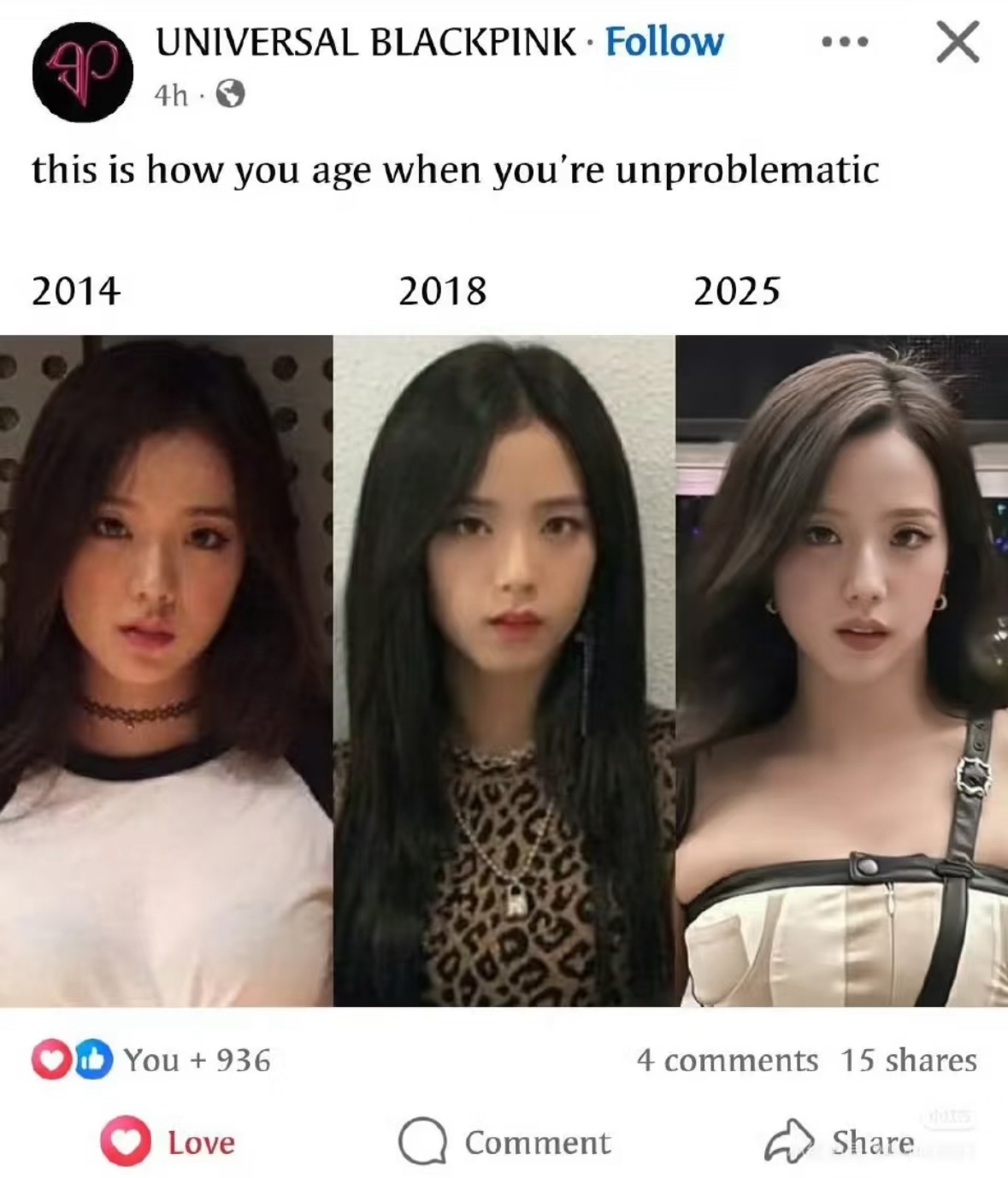 金智秀十年如一日的脸