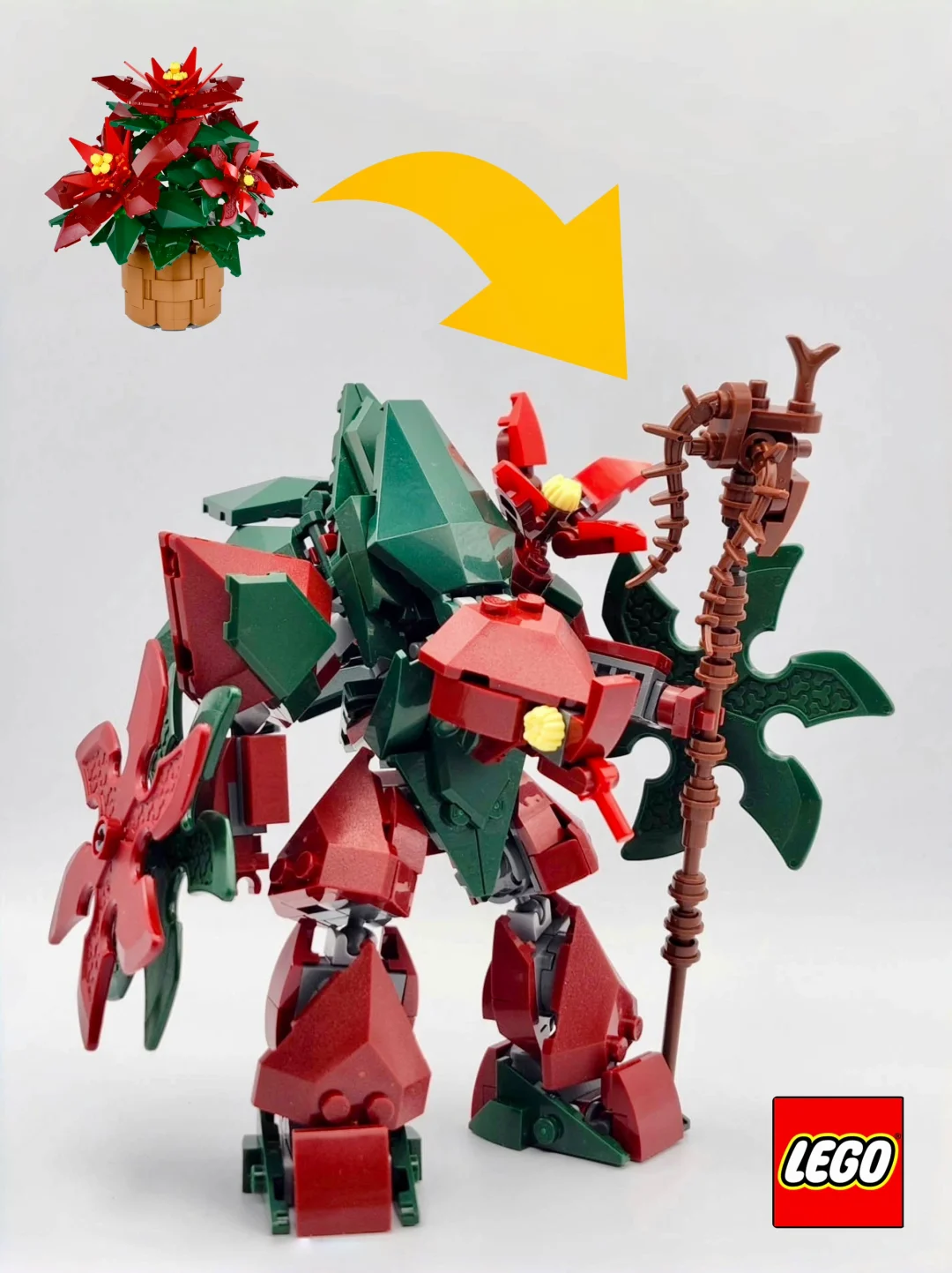 爆改乐高一品红变身德鲁伊，这设计神了