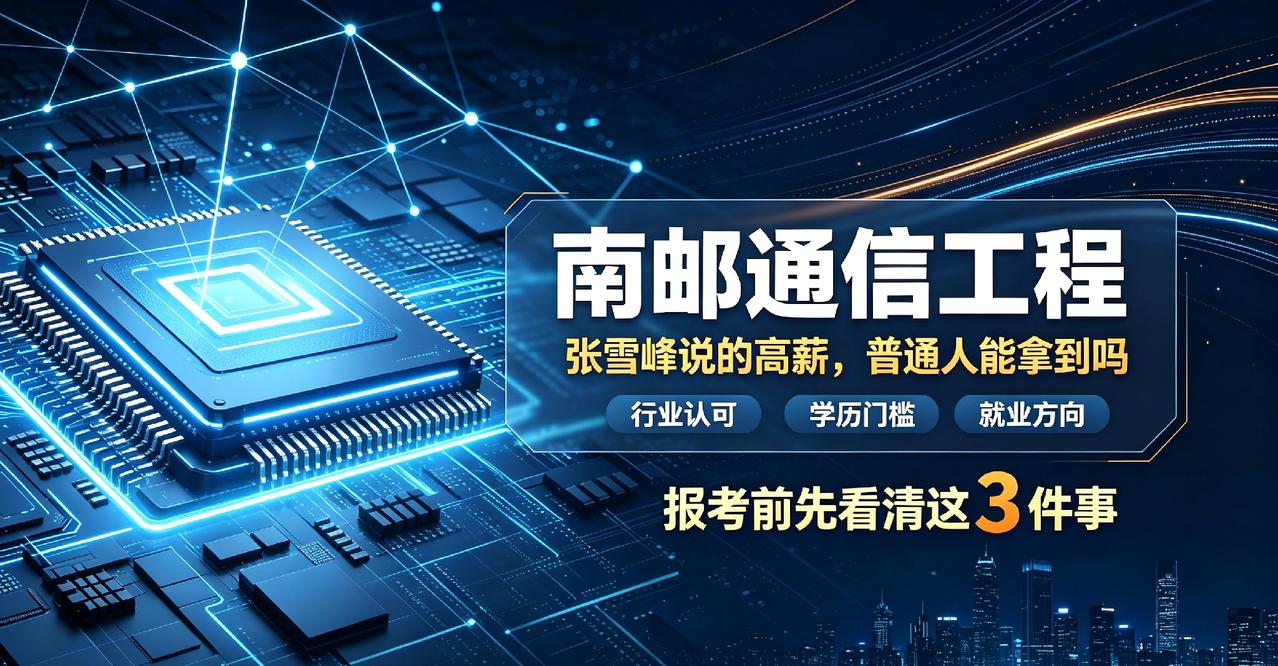 提到志愿填报，张雪峰有一段出圈的视频：南京邮电大学的通信工程，学好了秒杀一众98