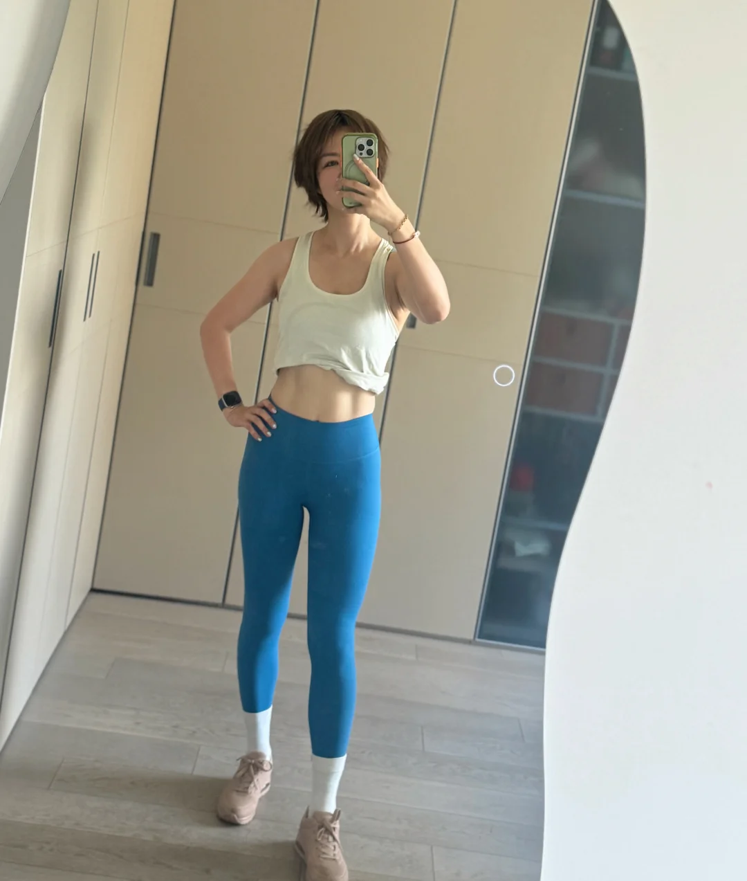 高温下HIIT，喘成🐶，马甲线这不就有了～