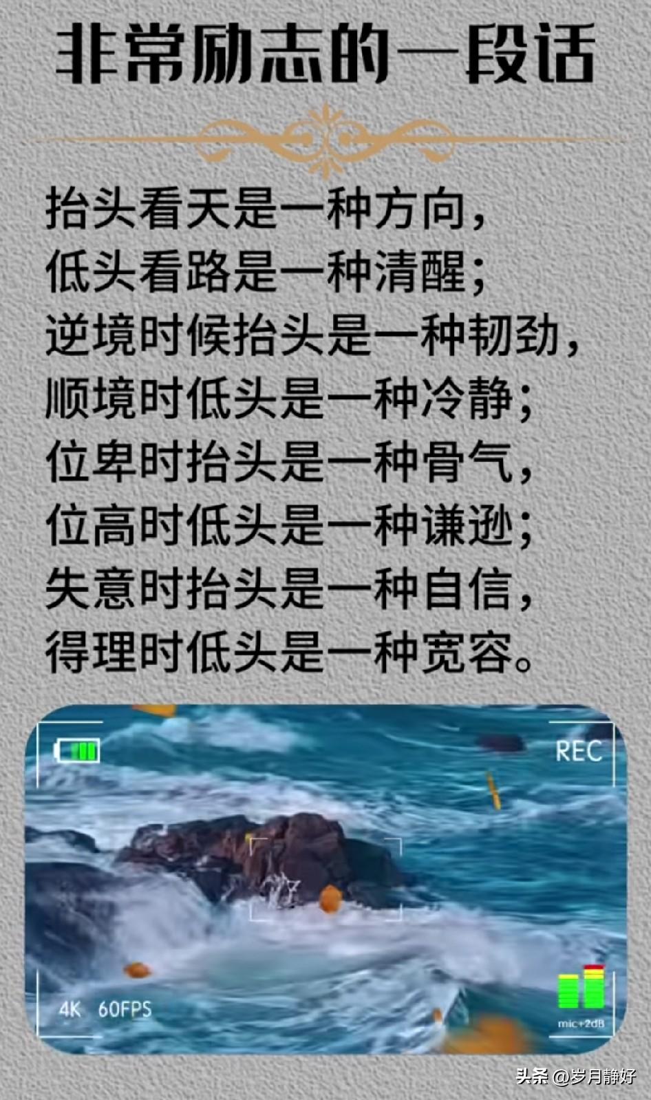 生活难免有风雨，但心态决定你眼里的风景。与其抱怨生活的不易，不如沉下心努力改变，