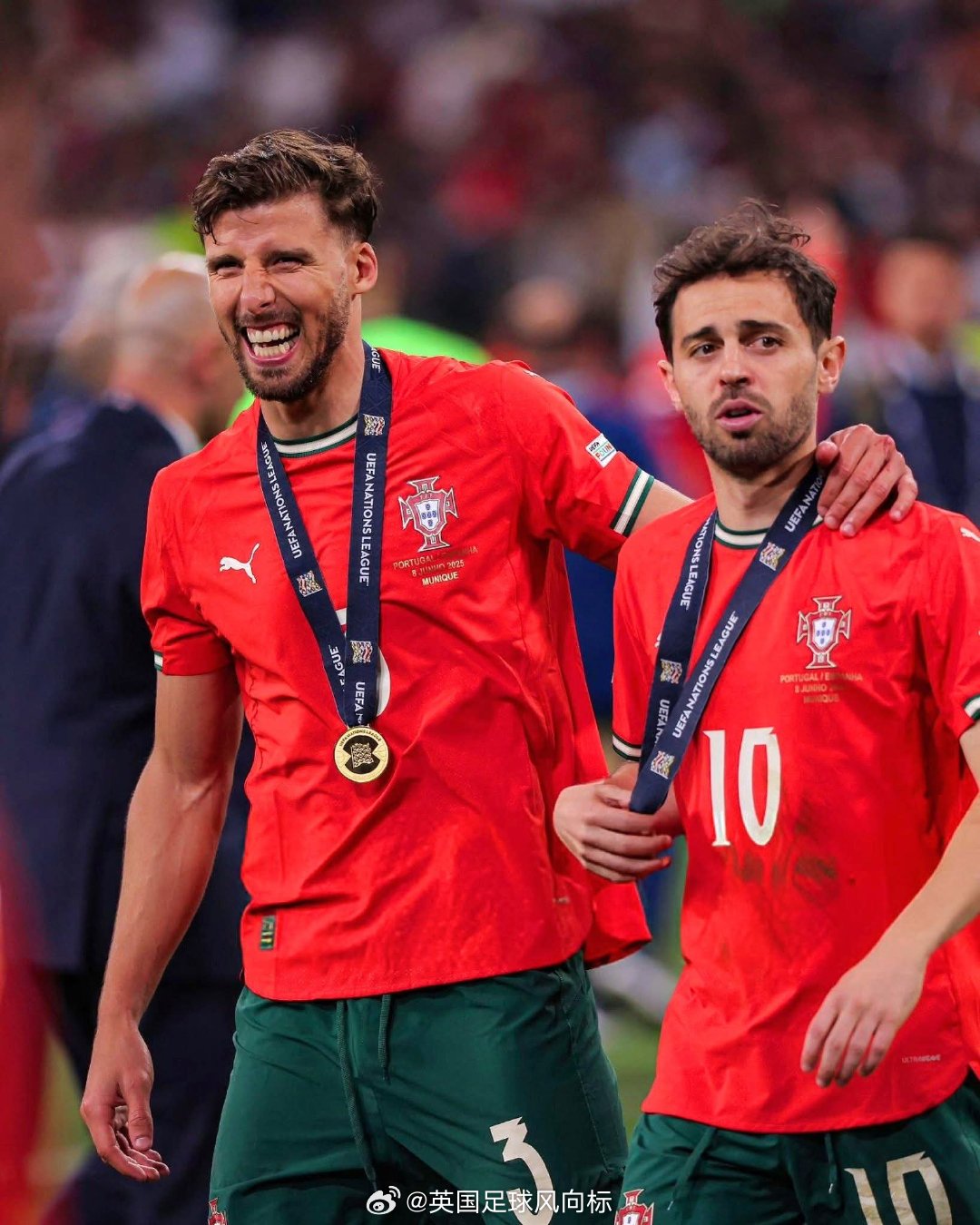 葡萄牙国家队公布最新一期国脚名单，C罗因伤缺阵，曼城双星鲁本迪亚斯和B席因身体原