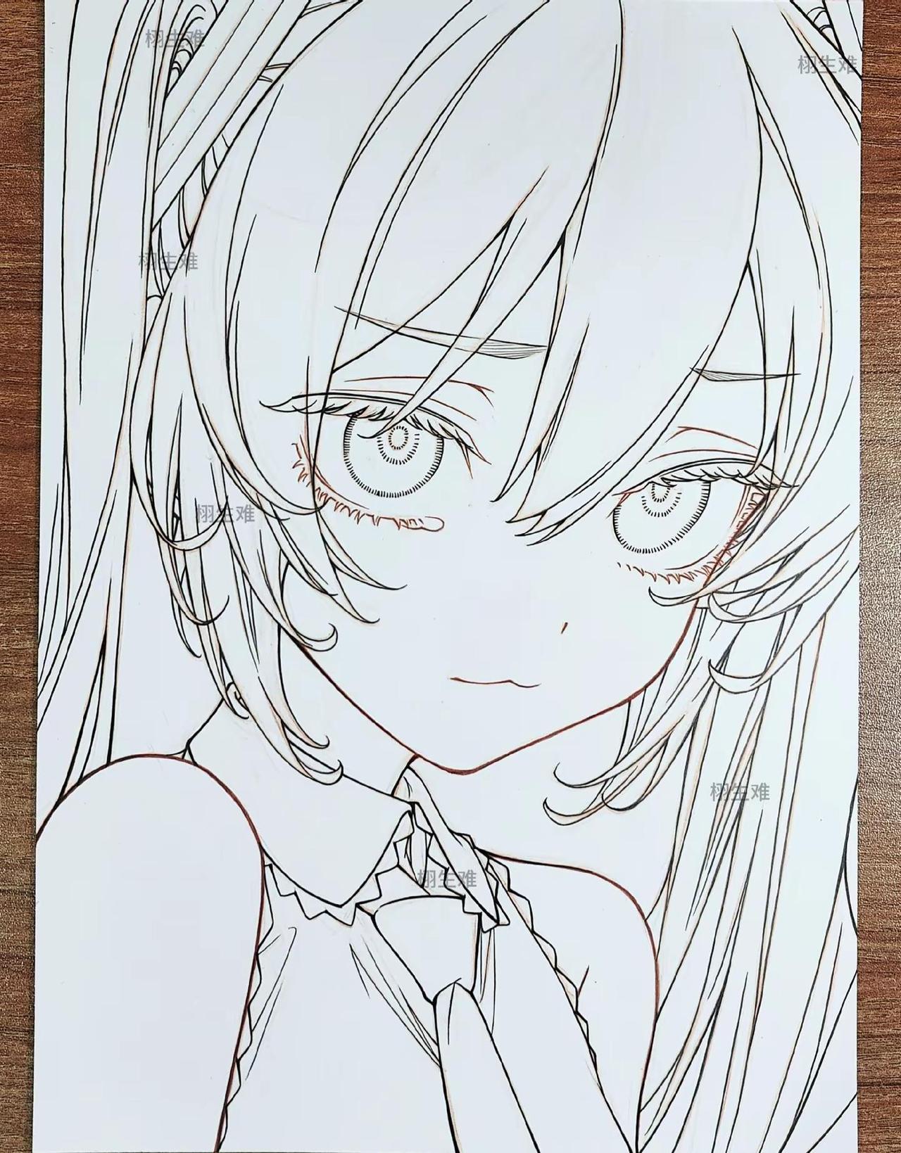 画个恰到好处的初音未来。二创 miku 画画 初音未来