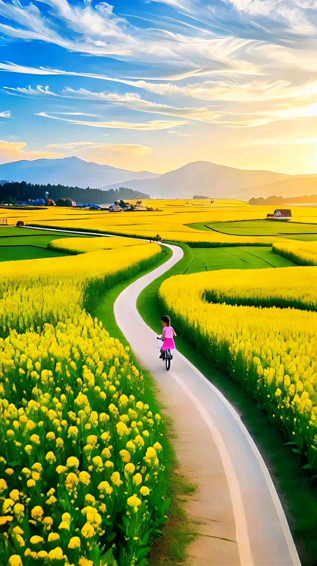 赏花踏春来，闻香尽兴归。
立春后，春风微微，细雨蒙蒙，仿彿一夜之间，绿草冒尖，花