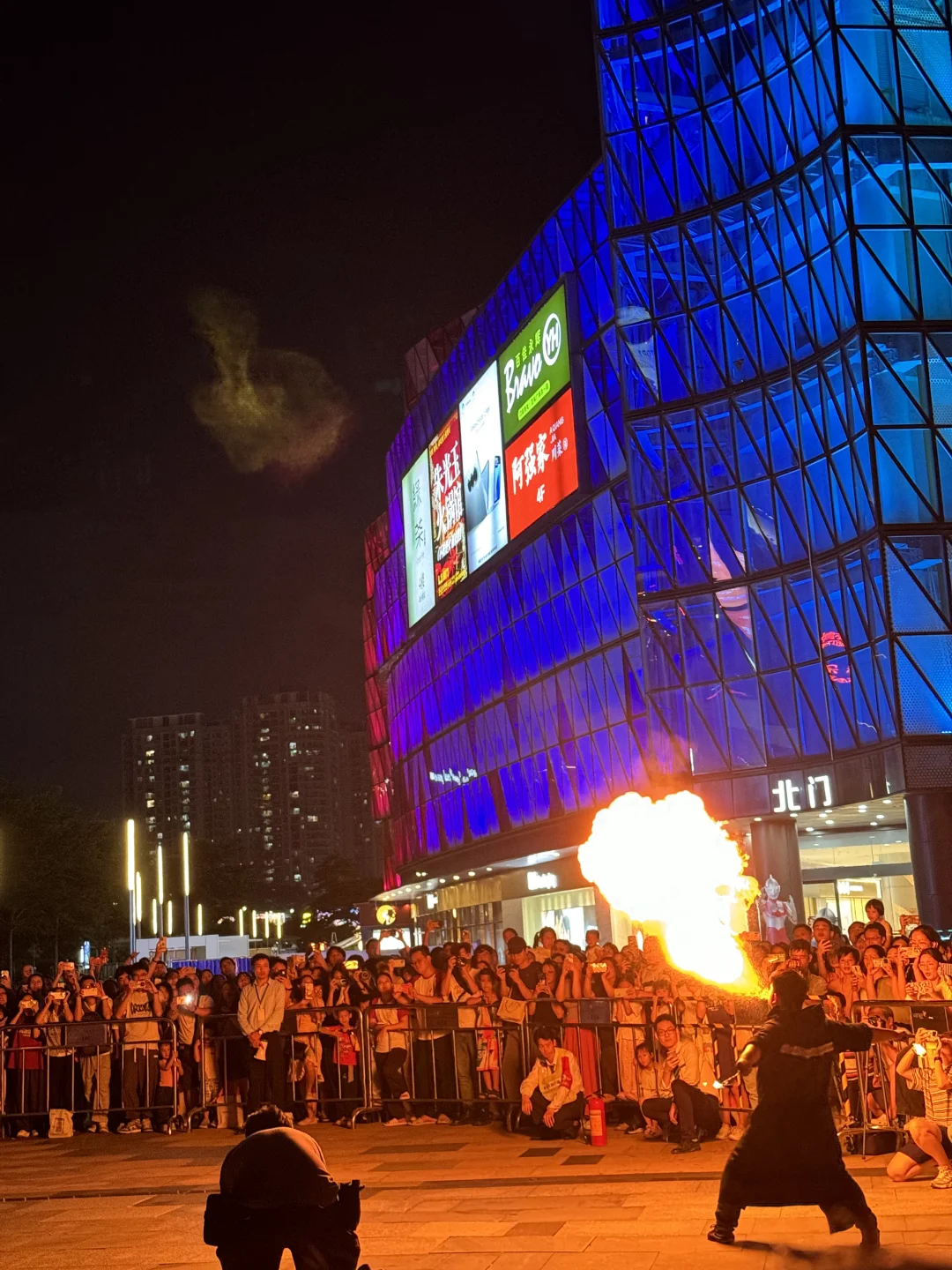 南海万科广场火壶表演🔥近距离看非遗👍