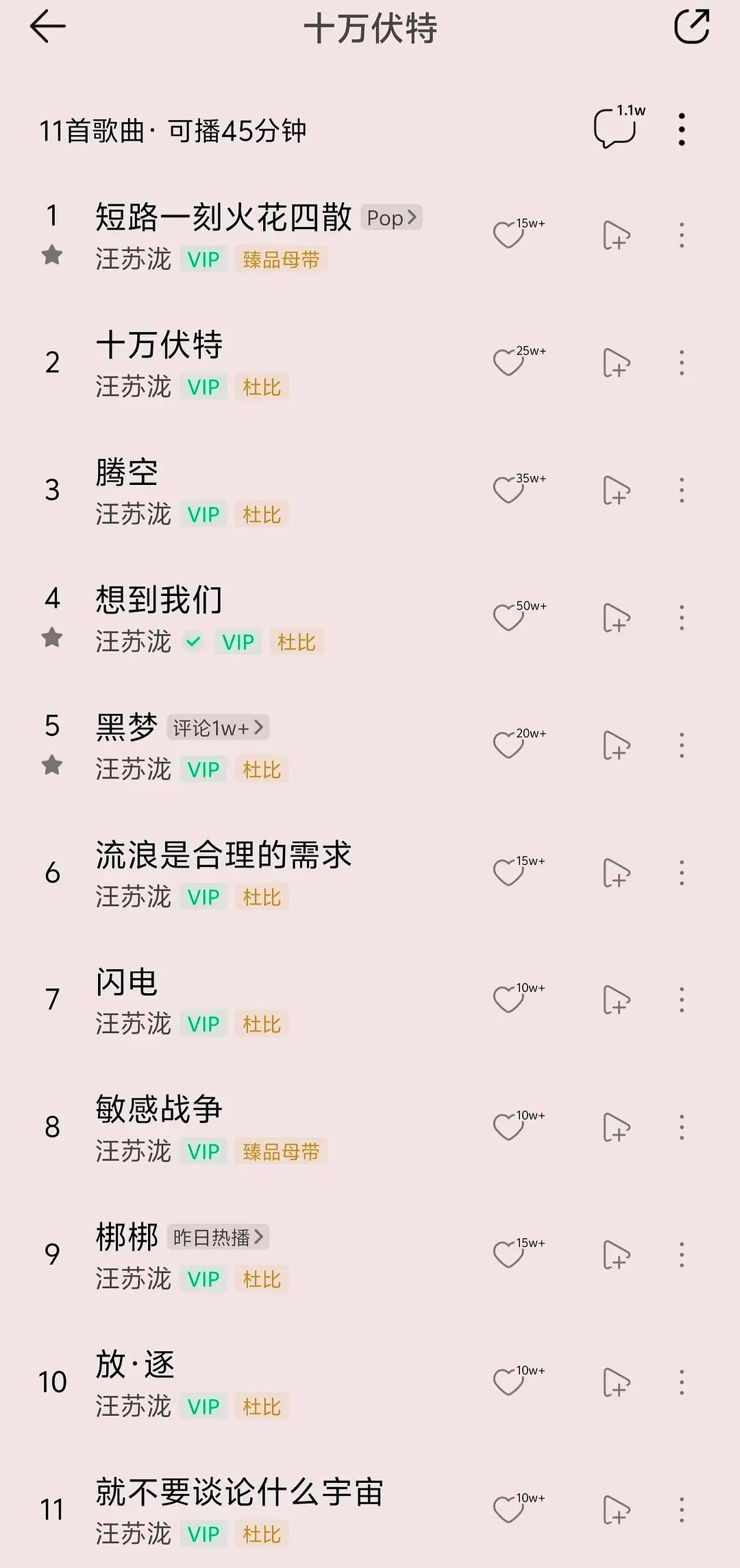 汪苏泷近十年所有个人专辑，你听过几首？ 汪苏泷网络维权将开庭 ​​​
