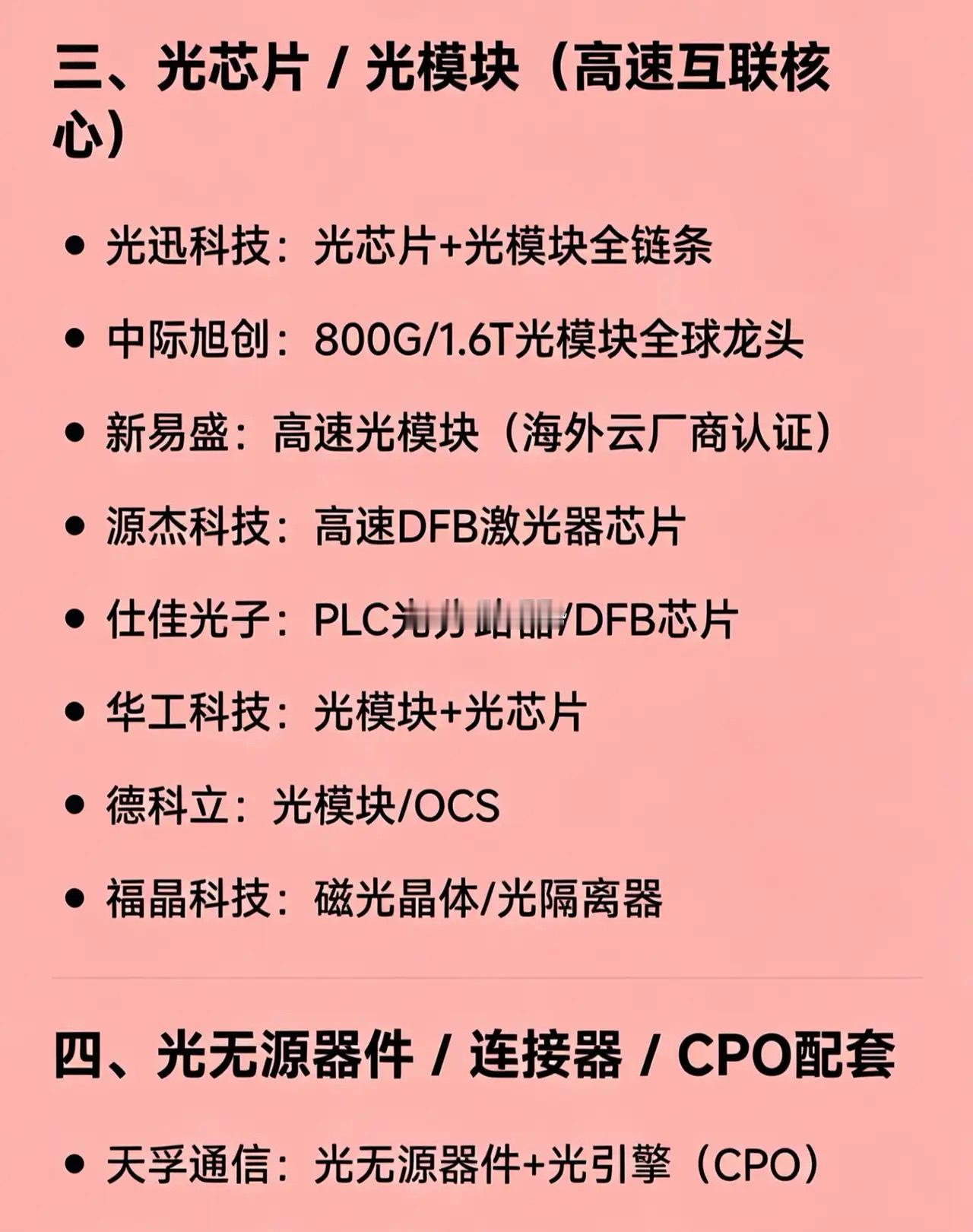 光纤概念相关企业的分类汇总一、光纤预制棒 / 光纤 / 光缆制造（核心环节）长飞