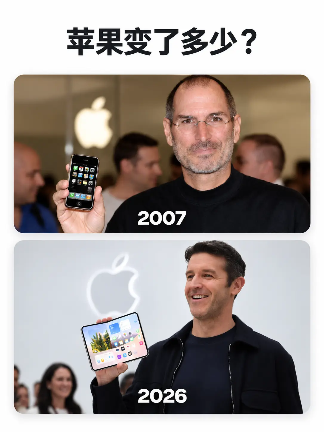 苹果19年变了多少。2007 年，第一代 iPhone 还是一块 3....