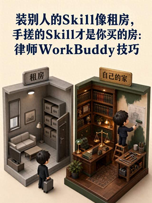 装别人Skill像租房，手搓Skill才是你买的房：律师WorkBuddy技巧