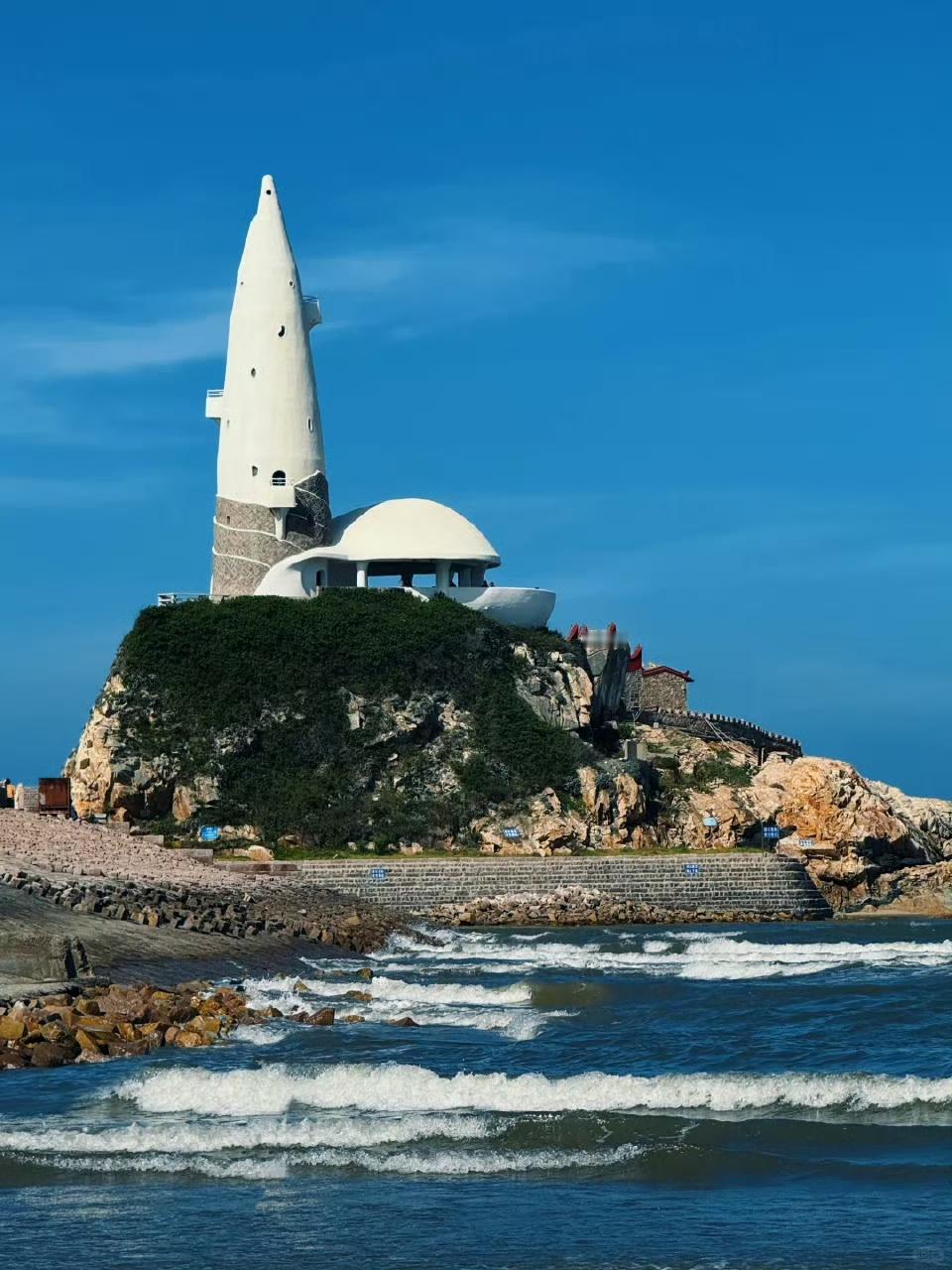 【谁还在回味福州的五一   长乐·下沙】

细沙绵软，浪花翻涌。登上海螺塔的螺旋