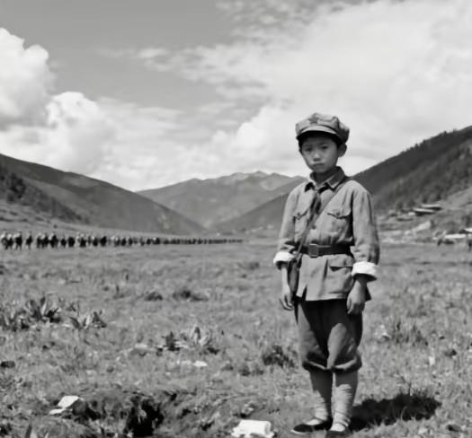 1935年，13岁的小红军在过草地时，突然腹痛不止，碍于女同志，就跑到远处去方便