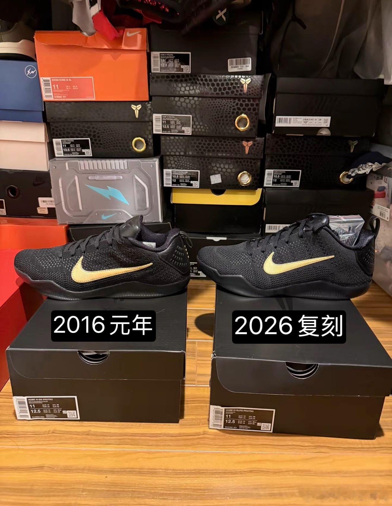 时隔十年 耐克第一次复刻了科11还是当年最最经典的退役之战的黑金配色我说之前看官